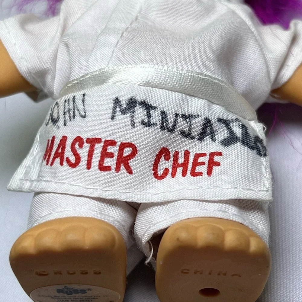 Vintage RUSS Troll Master Chef Restaurant Cook Toque Hat Lucky Doll Mascot 1990s